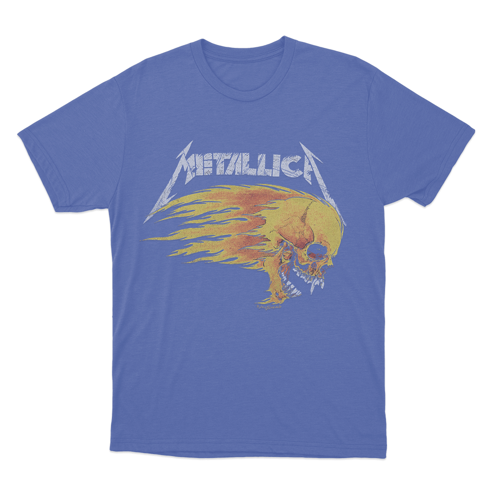 Flaming Skull 1994 Tour Unisex T Shirt Blue Flaming Skull 1994 Tour Unisex T Shirt Blue
