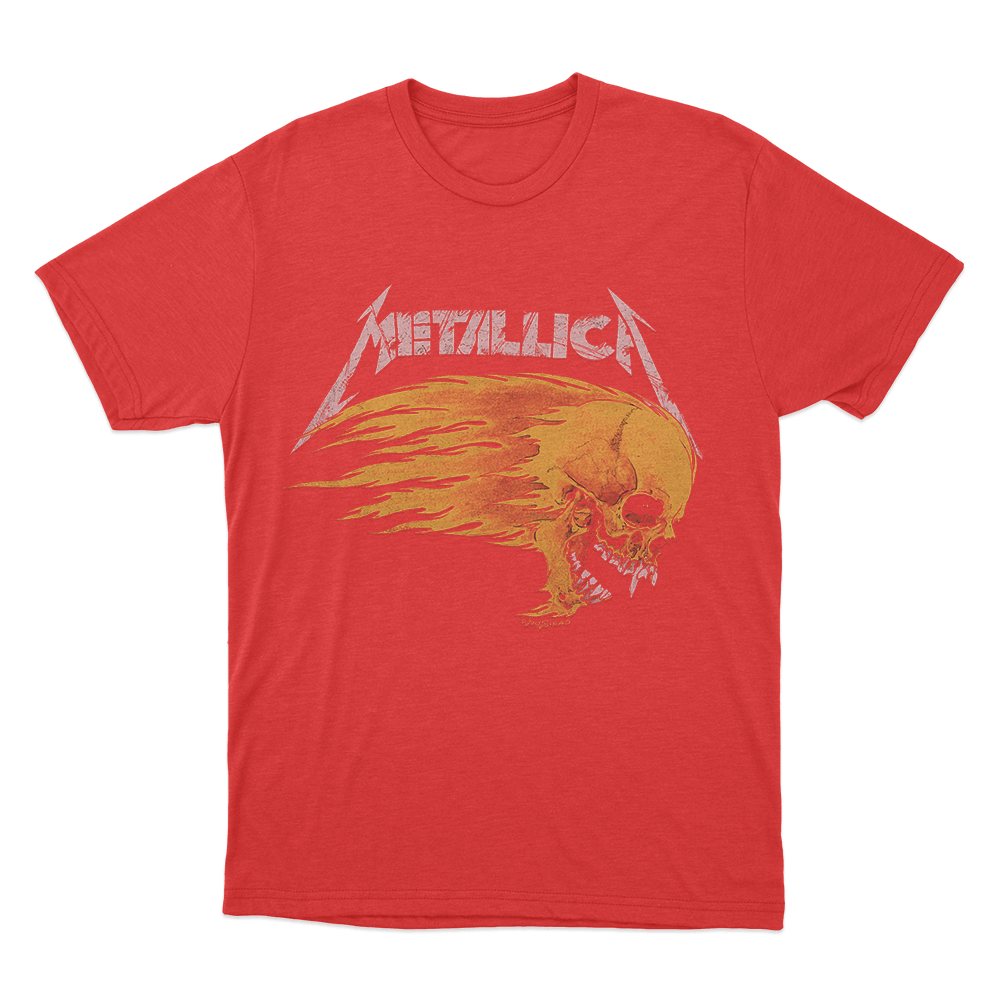 Flaming Skull 1994 Tour Unisex T Shirt Red Flaming Skull 1994 Tour Unisex T Shirt Red