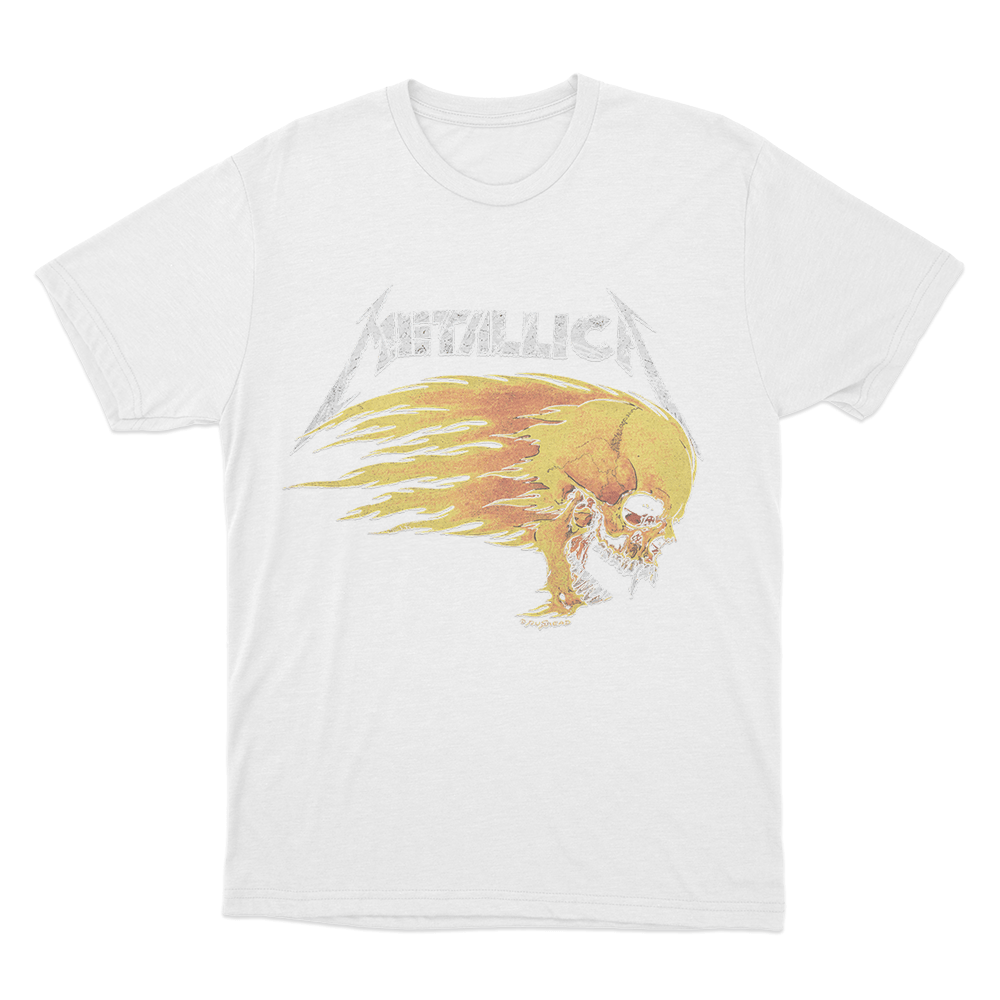 Flaming Skull 1994 Tour Unisex T Shirt White Flaming Skull 1994 Tour Unisex T Shirt White