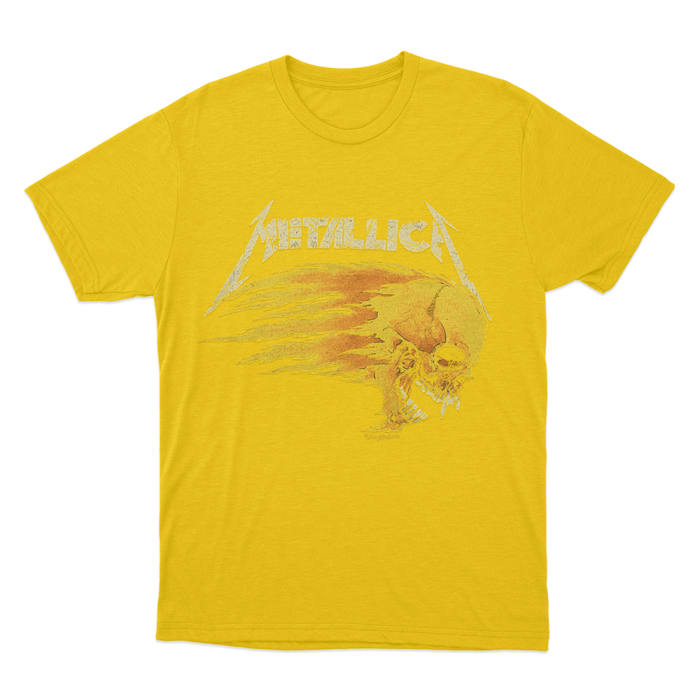Flaming Skull 1994 Tour Unisex T Shirt Yellow Flaming Skull 1994 Tour Unisex T Shirt Yellow